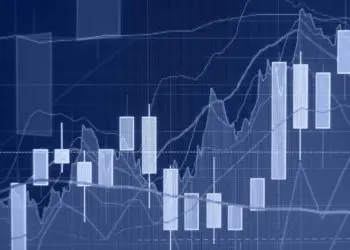 Uptrend - Stock market graph and bar chart - Financial and business background