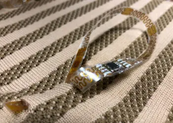 “We can have any commercially available electronic parts embedded within the textiles that we wear every day, creating conformable garments,” says Canan Dagdeviren, the LG Electronics Career Development Assistant Professor of Media Arts and Sciences at MIT.
Image: Courtesy of the researchers