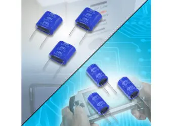 Figure 1: AVX SCM Series supercapacitor modules (left) and SCC Series supercapacitors (right) provide high-reliability performance over long lifetimes when used in parallel with primary and secondary batteries in the hold-up, energy harvesting, and pulse-power handling circuits of an extensive range of industrial and consumer electronics applications.