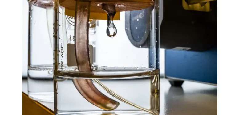 A model of the redox flow battery in the laboratory. Source: Linkoping University, Thor Balkhed