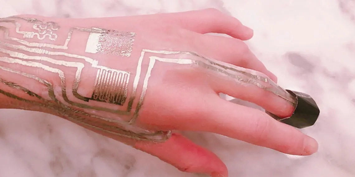 With a novel layer to help the metallic components of the sensor bond, an international team of researchers printed sensors directly on human skin.
IMAGE: Ling Zhang, Penn State/Cheng Lab and Harbin Institute of Technology