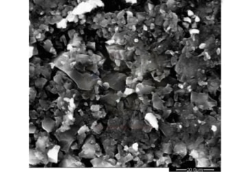 Scanning electron microscopy (SEM) of supercapacitor's carbon electrode; credit: Heriot-Watt University
