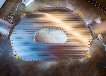 This large-bore, full-scale high-temperature superconducting magnet designed and built by Commonwealth Fusion Systems and MIT’s Plasma Science and Fusion Center (PSFC) has demonstrated a record-breaking 20 tesla magnetic field. It is the strongest fusion magnet in the world.
Credits:
Credit: Gretchen Ertl, CFS/MIT-PSFC, 2021