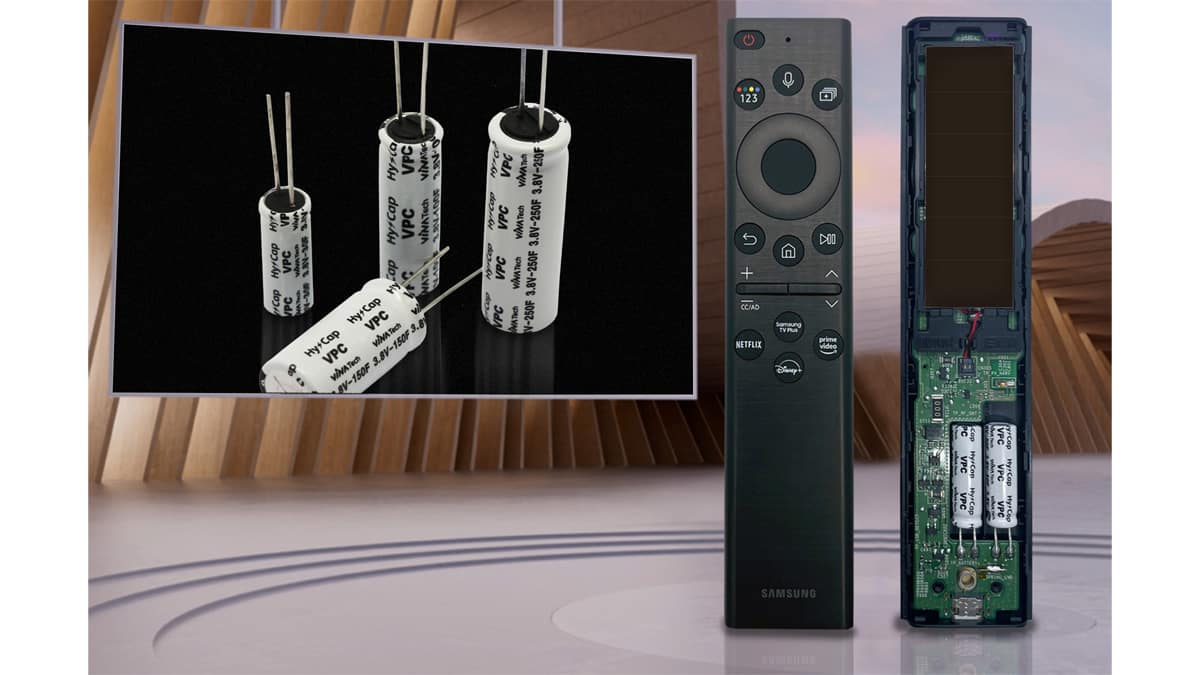 VINATech Supercapacitors Replace Batteries in eco-friendly TV remote