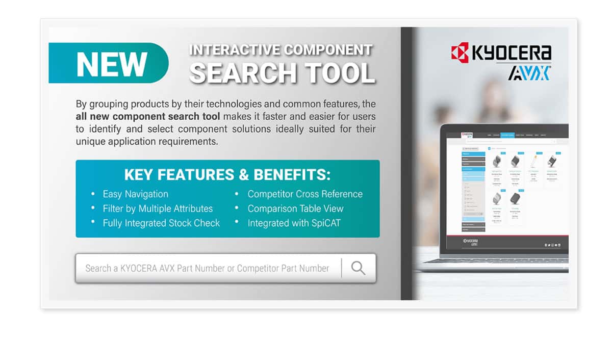 KYOCERA AVX Launches New Interactive Component Search Tool