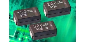 Cornell Dubilier’s Aluminum Polymer Chip Capacitors Offer Voltage Ratings Now up to 35V