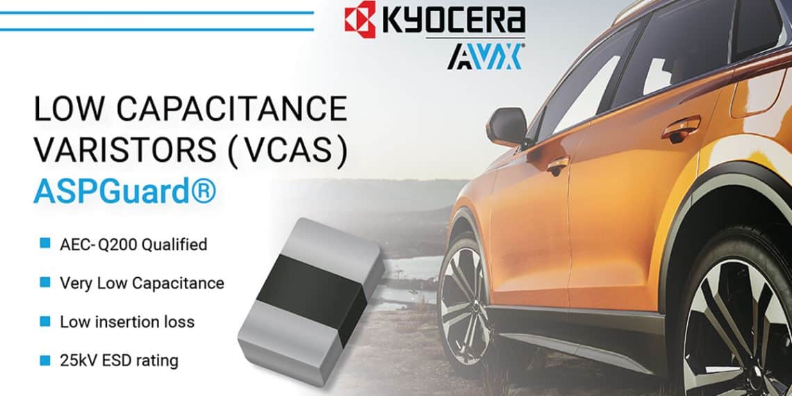 Kyocera AVX Small SMD Chip MLV Multilayer Varistors Qualified for Automotive Applications