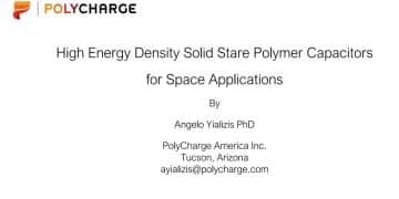 High Energy Density Solid State Polymer Capacitors for Space Applications