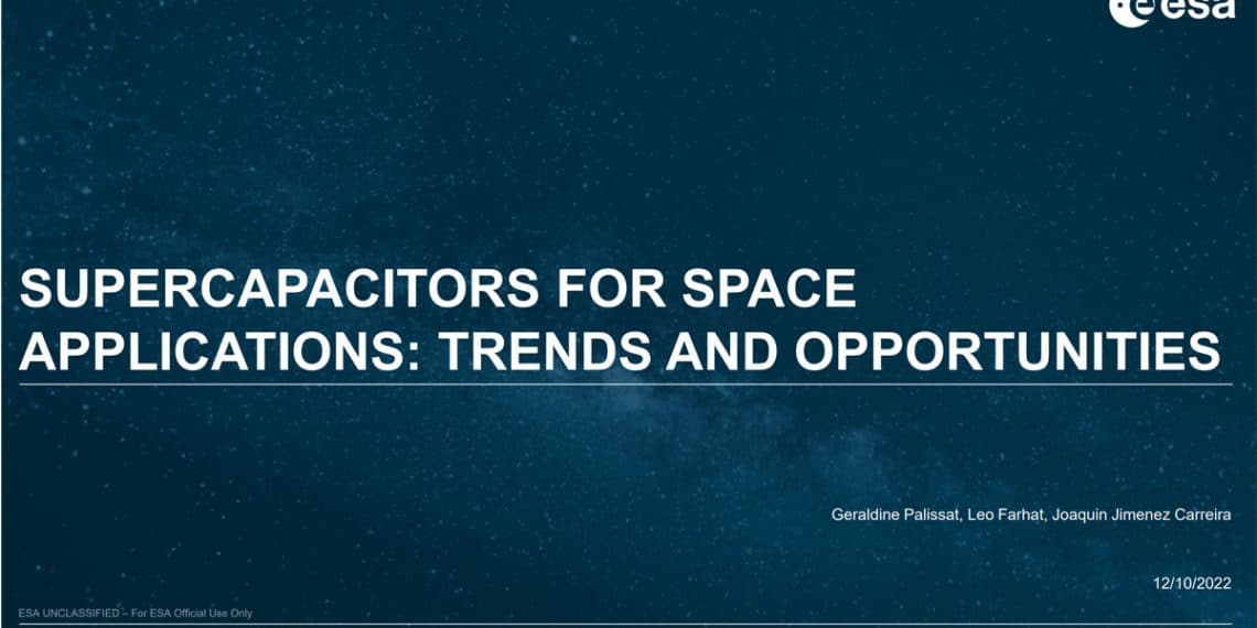 Supercapacitors for Space Applications Trends and Opportunities