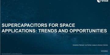 Supercapacitors for Space Applications: Trends and Opportunities
