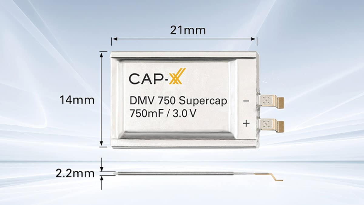 CAP-XX Releases Ultra-Thin Supercapacitor for IoT and Battery-less Devices
