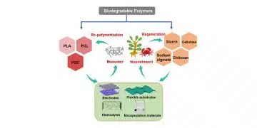 Biodegradable polymers in supercapacitors and the recycling process (Source: DICP; Image by WU Lu)