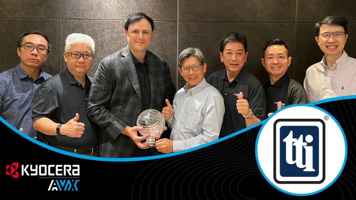 KYOCERA AVX Earned a Platinum 2022 TTI Asia Supplier Excellence Award