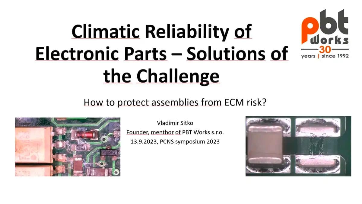 Climatic Reliability of Electronic Components
