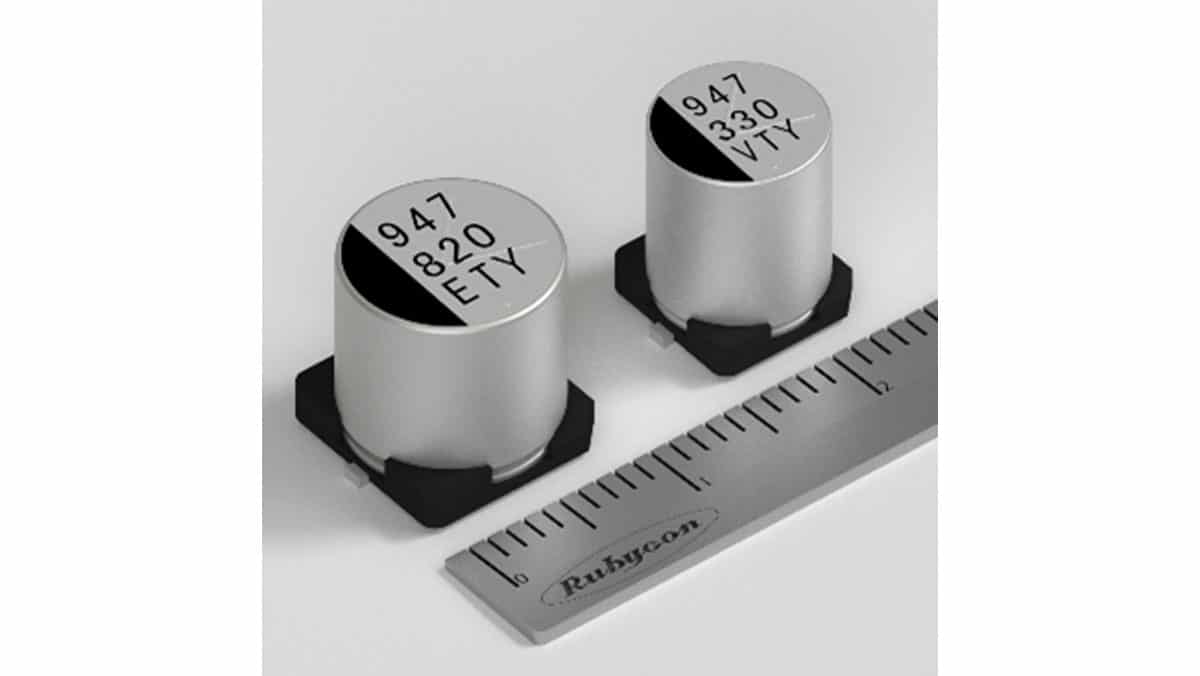 Rubycon Unveils Chip Aluminum Capacitors with Industry Leading Lifetime
