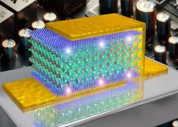 Artificial heterostructures made of freestanding 2D and 3D membranes developed by Sang-Hoon Bae’s lab have an energy density up to 19 times higher than commercially available capacitors. (Credit: Bae Lab)