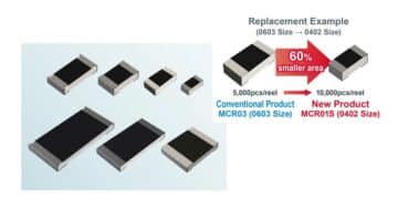 ROHM Extends Chip Resistors Offering with Greater Miniaturization