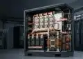 onsemi solid-state transformer concept for 800 V HVDC AI data center power conversion with SiC modules, DC-link capacitors and high-frequency magnetics