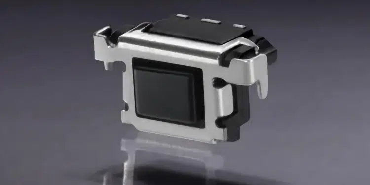 SCHURTER TCSV4 SMT tactile switch with side actuator for PCB-edge mounting