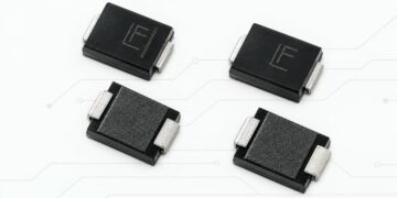 Littelfuse TP7.0SMD-XC automotive TVS diodes with black surface-mount bodies and silver end terminals.