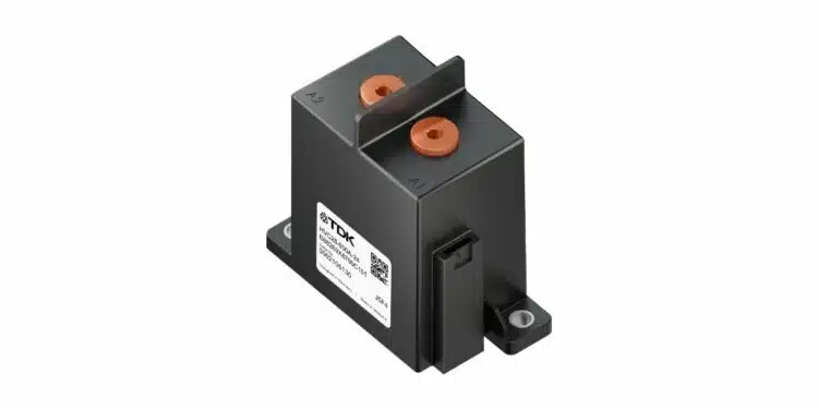 TDK HVC28 and HVC29 high-voltage DC contactors with black housings and main power terminals