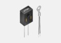 TDK M704 and M705 NTC temperature sensors with a leaded plastic housing and metal-tag ring-lug assembly
