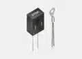 TDK M704 and M705 NTC temperature sensors with a leaded plastic housing and metal-tag ring-lug assembly