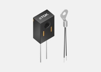 TDK M704 and M705 NTC temperature sensors with a leaded plastic housing and metal-tag ring-lug assembly